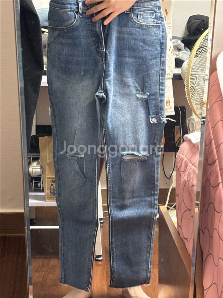 데미지 청바지 새상품--0