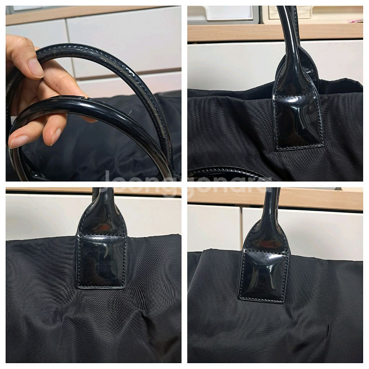 토리버치 블랙 나일론 토트백 숄더백 가방 빅백--8