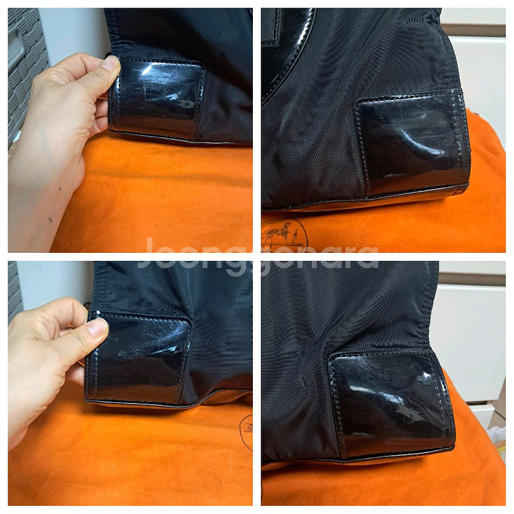토리버치 블랙 나일론 토트백 숄더백 가방 빅백--7