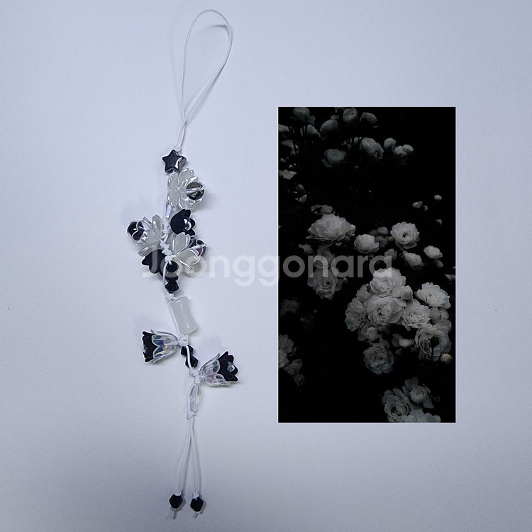 무채색 비즈끈키링 | 매듭키링--0