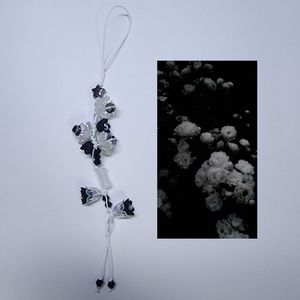 무채색 비즈끈키링 | 매듭키링