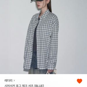 레더리 시어서커 체크셔츠 블루/M