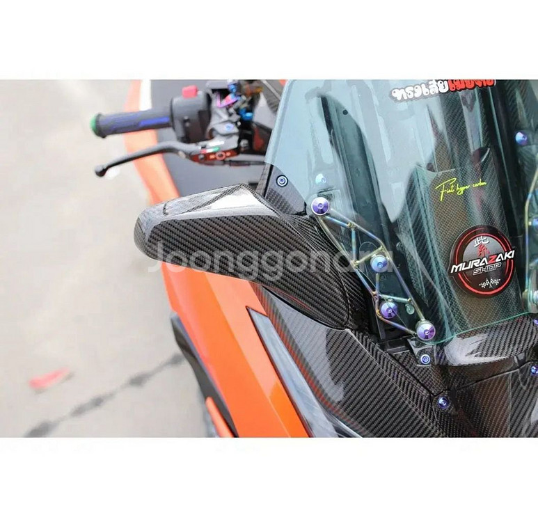 포르자300/350 카본 미러킷 숏타입미러 (리얼카본)--0