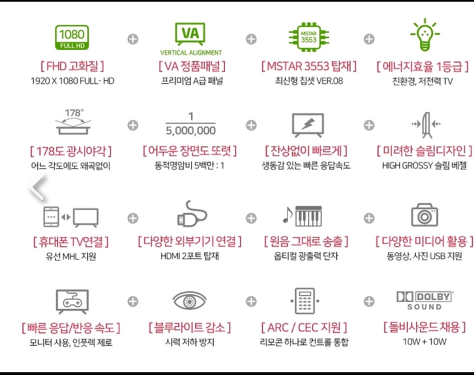 ENTV FHD 40인치TV 2대--8