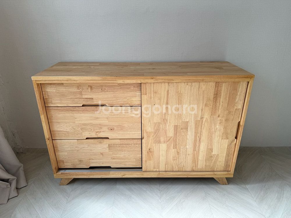 고무나무 원목장 수납장--0