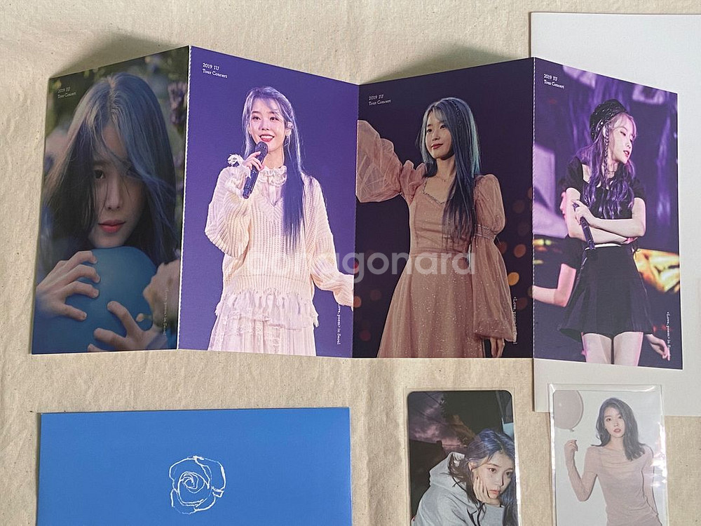 아이유 꽃갈피 셋 포카,사랑시,팔레트,체셔 CD 앨범--4
