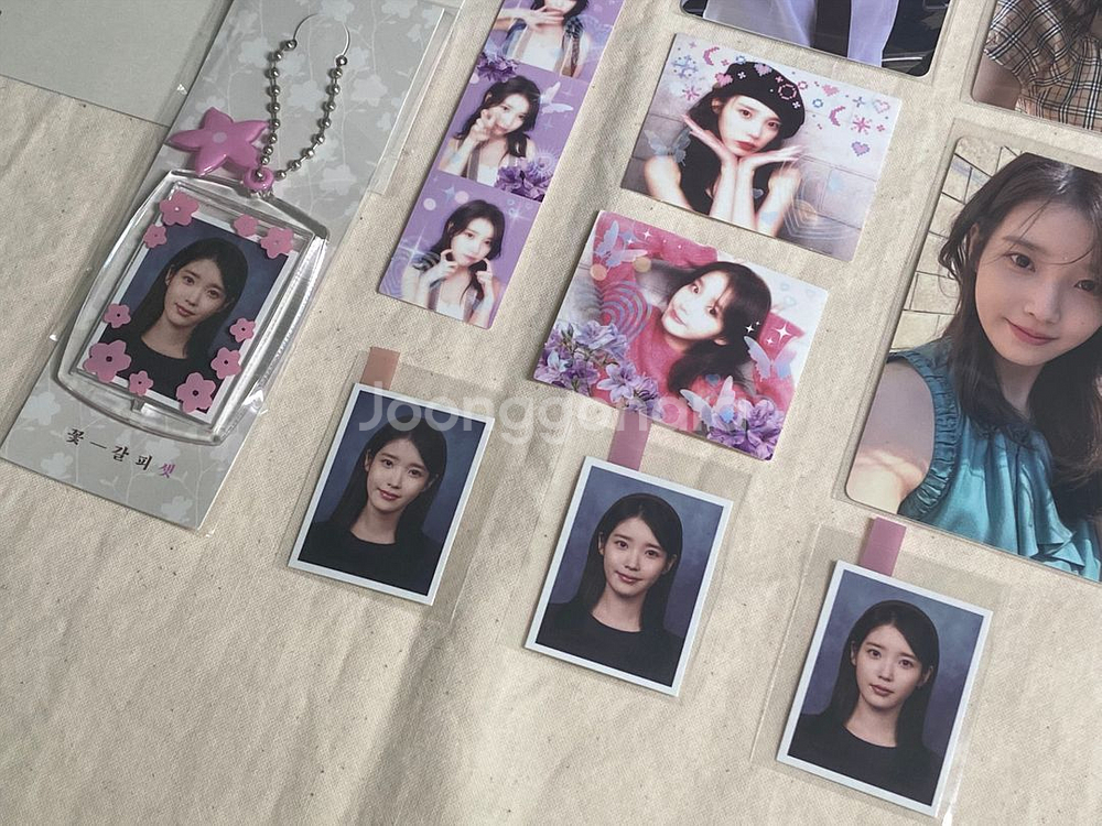아이유 꽃갈피 셋 포카,사랑시,팔레트,체셔 CD 앨범--2