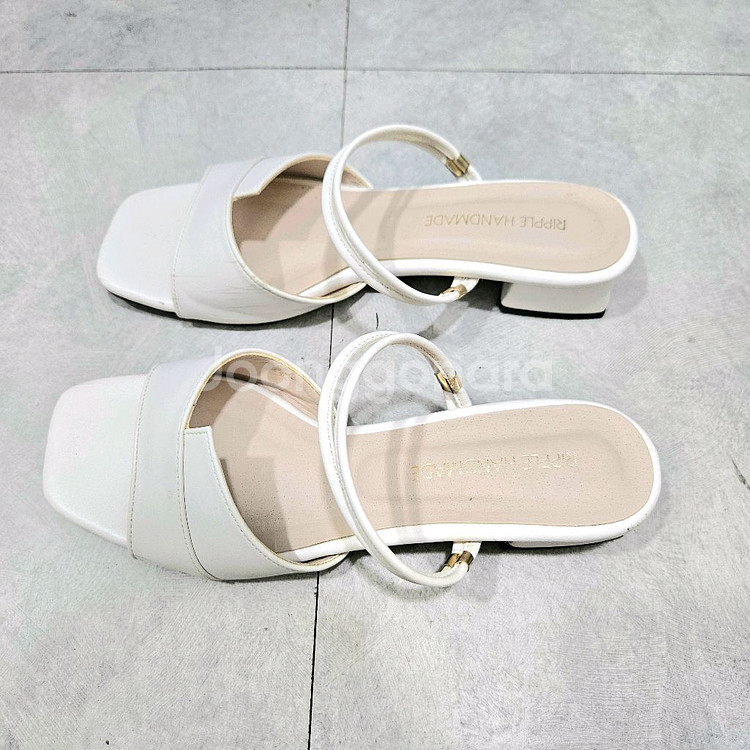 투웨이 스트랩 슬리퍼 뮬 샌들 화이트 3cm 245--3