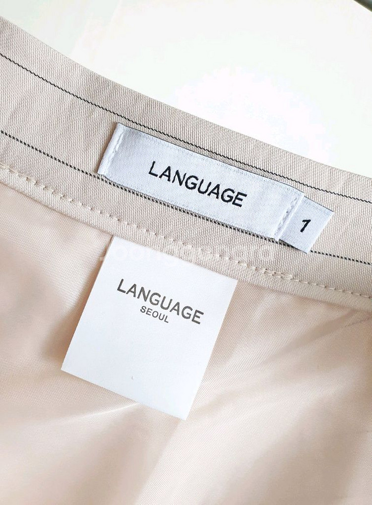 고퀄Language 스트라이프 스커트 새상품--9