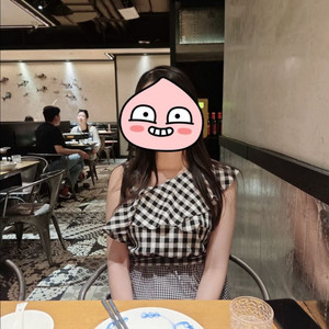 캘빈클라인 체크 원피스