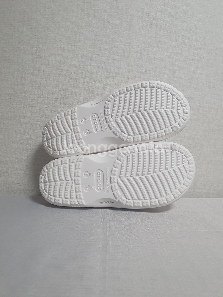 250mm 크록스 새상품 바야밴드2 슬라이드 화이트--4