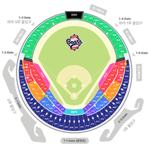 8월 17일(일) 두산 vs 기아 중앙 네이비석 2연석