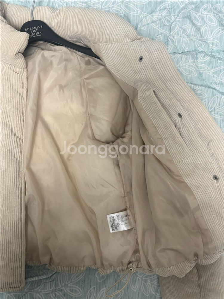 SPAO 스파오 패딩 푸퍼 코듀로이 크롭 여성 파스텔--6