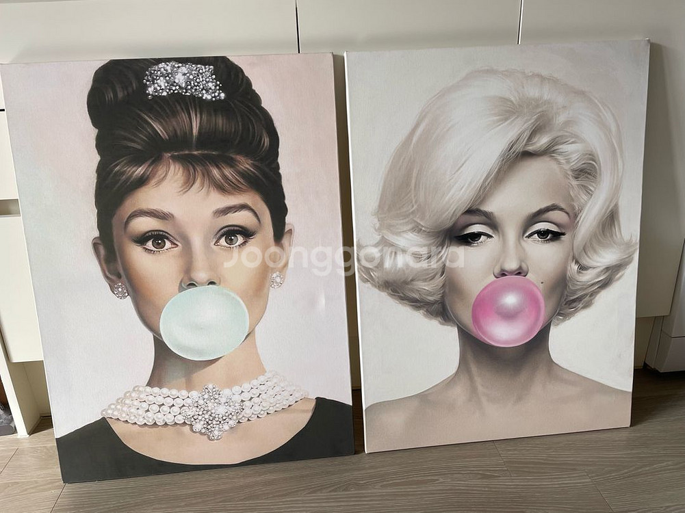 오드리햅번&마릴린먼로 캔버스액자--0