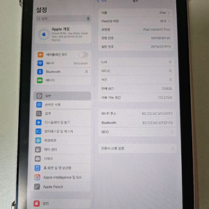 아이패드 미니7 128기가 와이파이 버전 판매합니다.