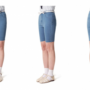 오아이오아이 데님 5부팬츠 라이트블루 S 새상품