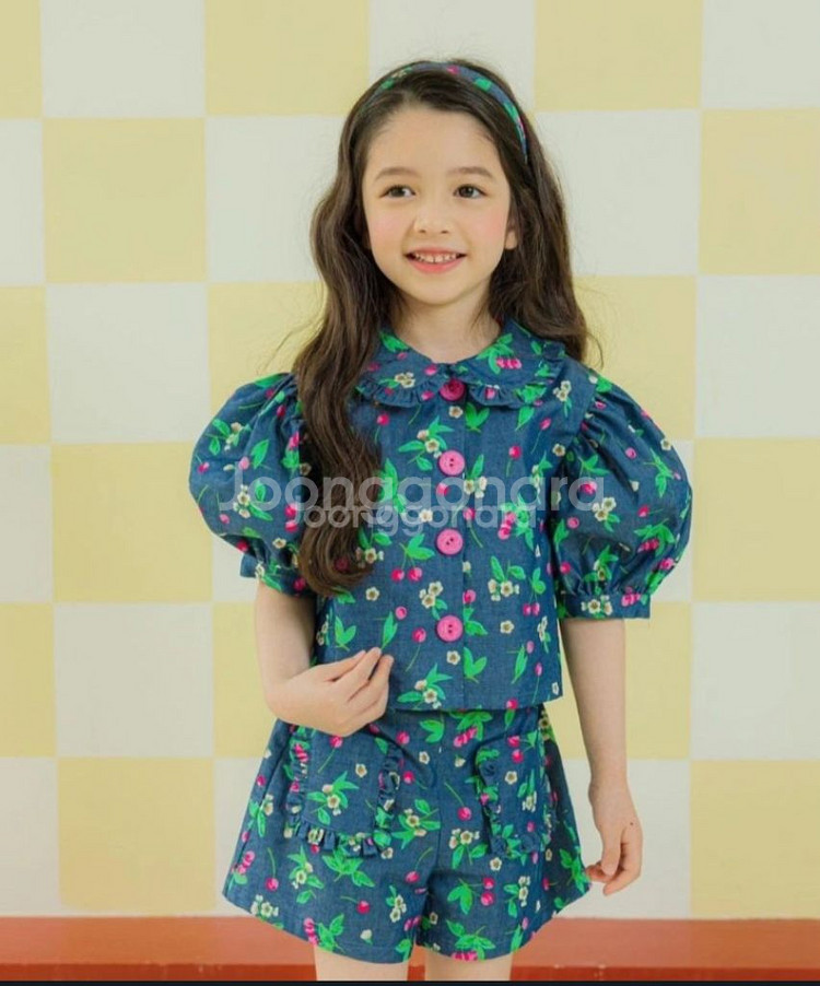 에이리틀 체리 셋업(120)+헤어밴드 set--1