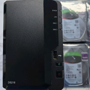 시놀로지 DS218 NAS + 아이언울프 4TB 2개
