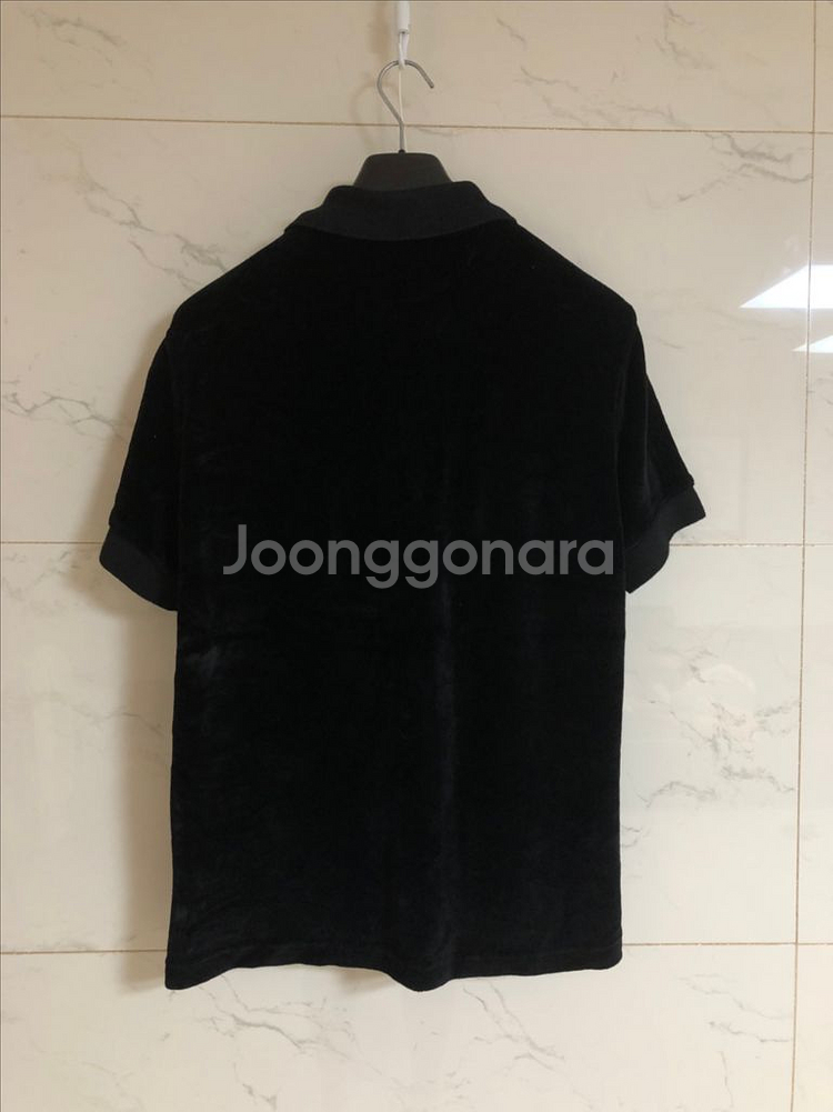 톰포드 벨벳 벨루어 폴로 반팔 티셔츠--1