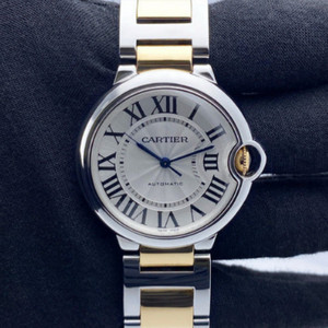 까르띠에 발롱 블루 36mm 스틸/골드 투톤