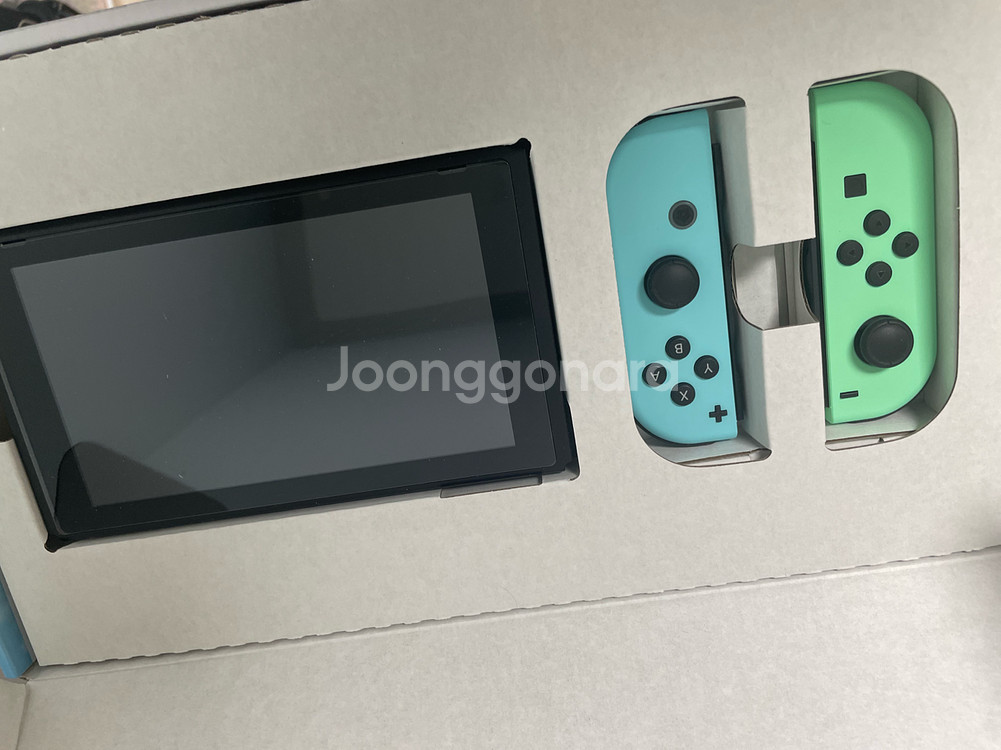 닌텐도 스위치 동물의숲 에디션 HDMI선만 없음--1