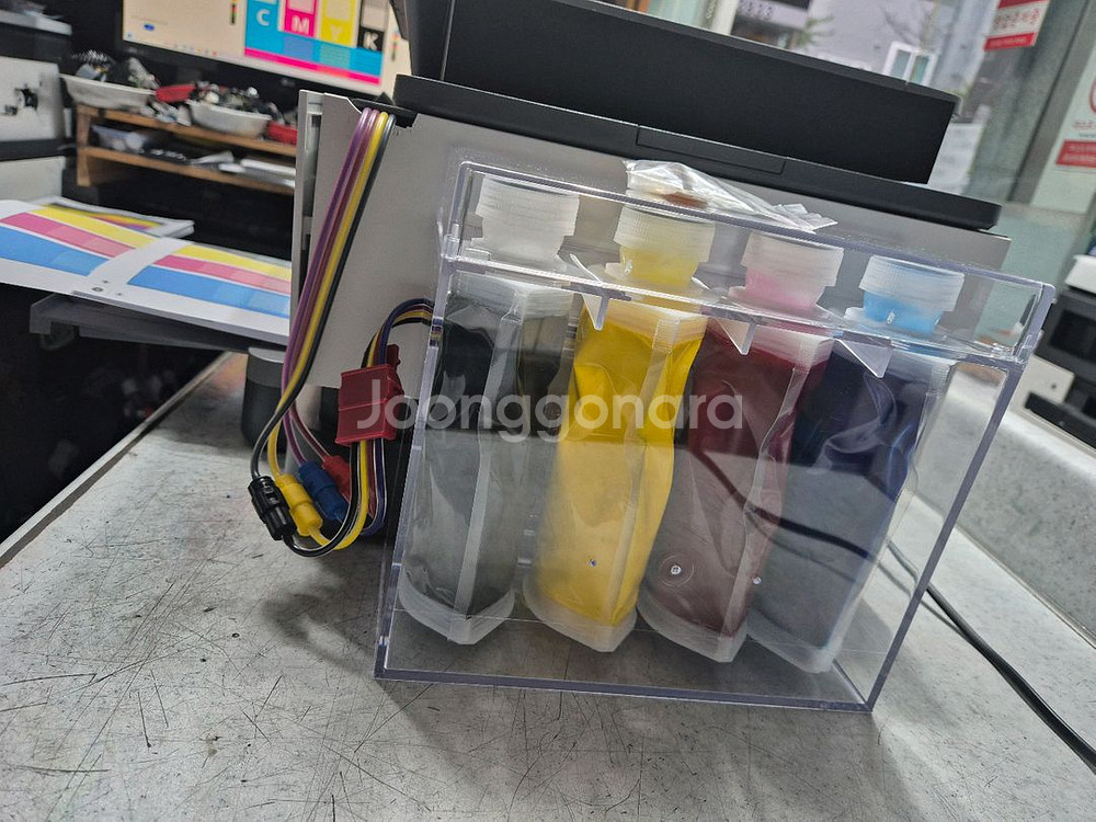중고 무한복합기HP9015ㅡ복사,스캔,인쇄,팩스--2