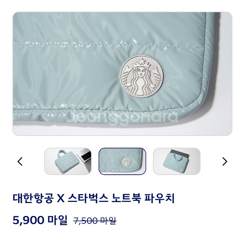 대한항공*스타벅스 콜라보 노트북 파우치--0