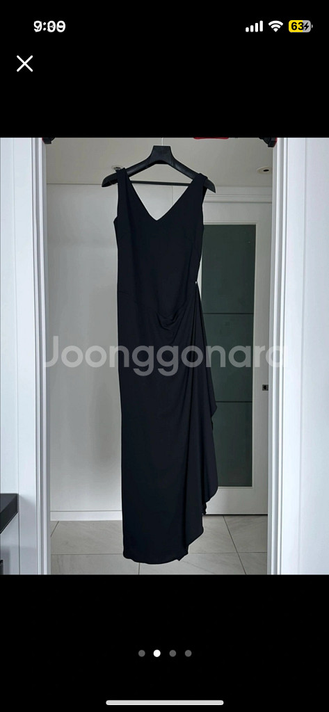 렉토 블랙 원피스 드레스 셀프웨딩 캐주얼 촬영--1