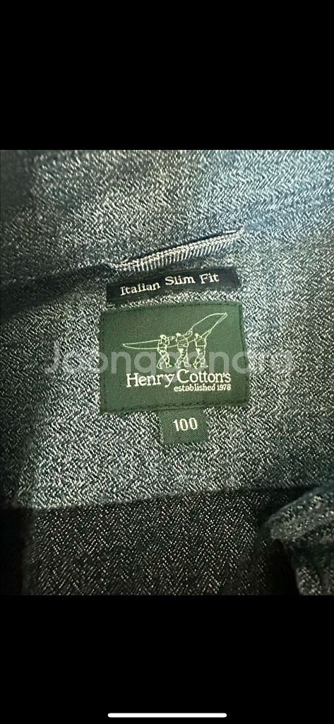 (90) 헨리코튼 이탈리안 슬림핏 100 셔츠--1