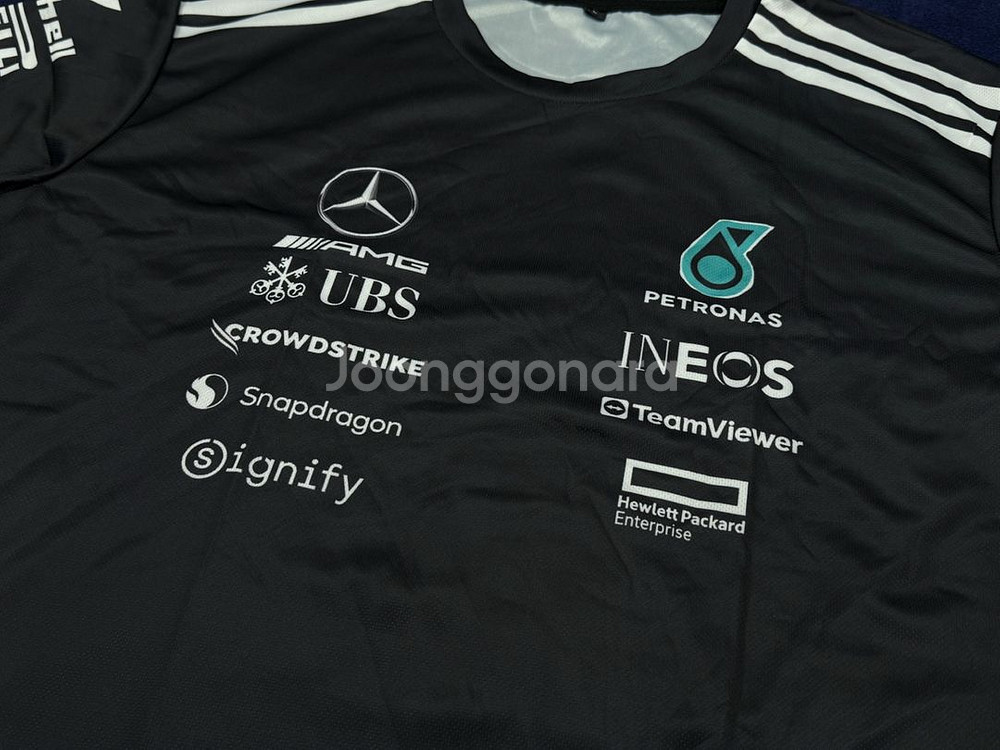 F1 메르세데스 AMG 페트로나스 레이싱 반팔 티셔츠--2