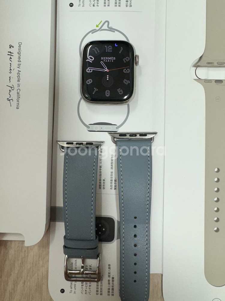 애플워치7 에르메스 45mm 실버--1