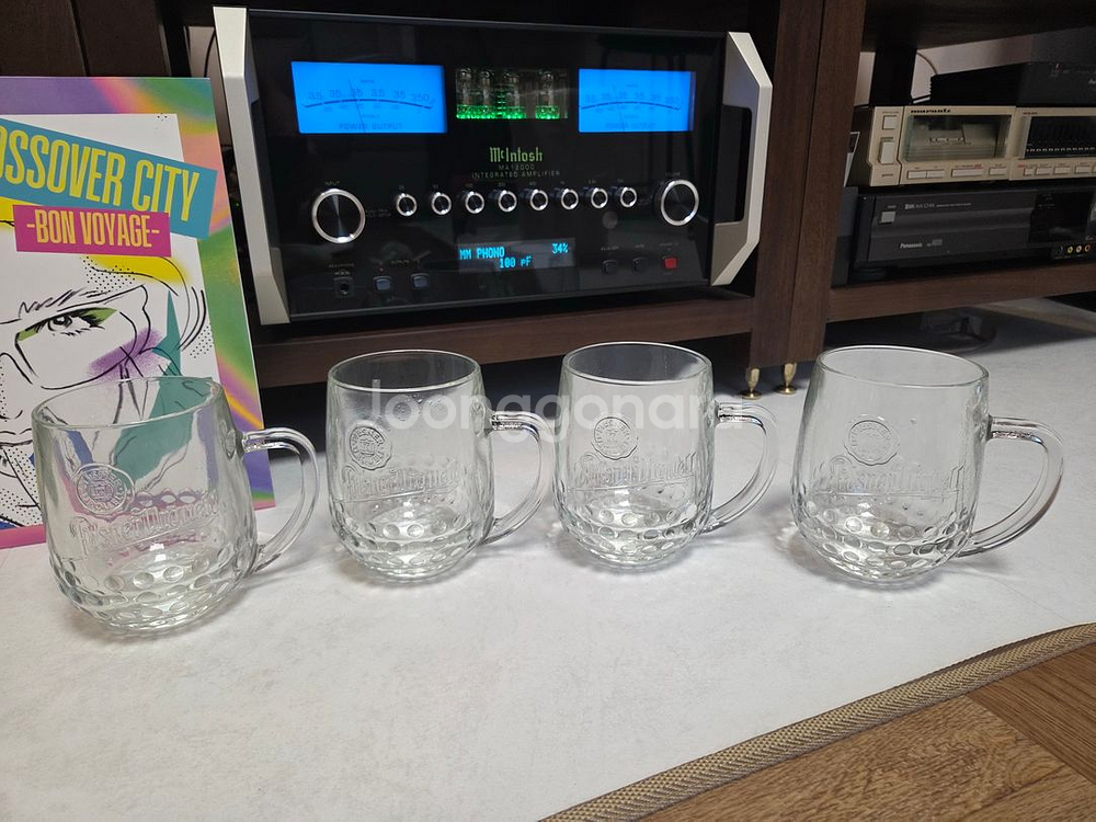 미사용품 네델란드제 필스너우르겔 700ml 맥주잔 4개--0