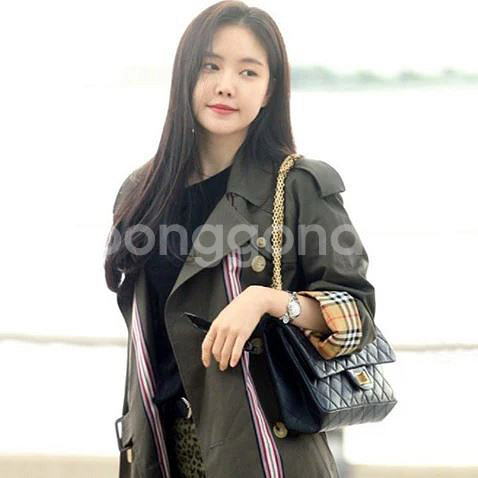 샤넬 2.55 빈티지 숄더백 네이비 미듐--0
