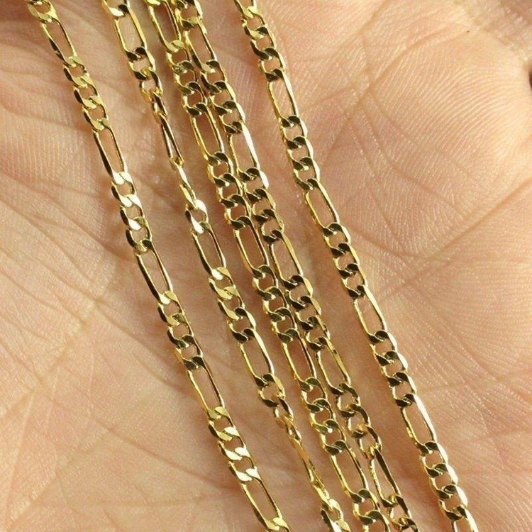 새 18K GF 46cm 18인치 짜임 실 목걸이 체인 이미지
