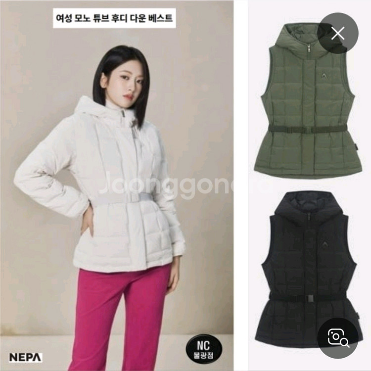(네파) 여성 모노 튜브 후디 다운 베스트--4