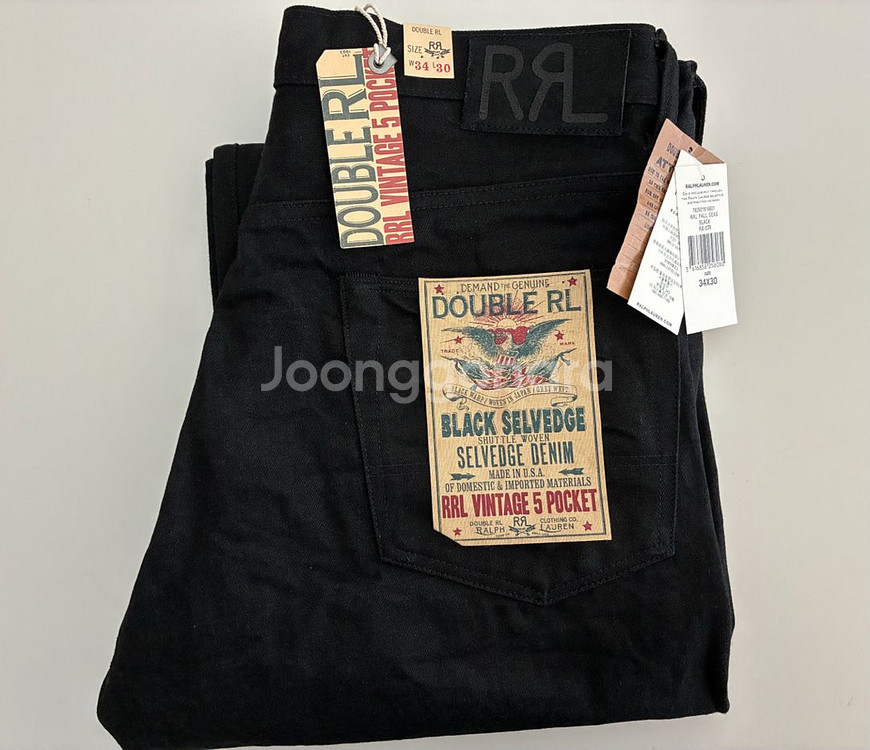 [새상품] RRL 더블알엘 빈티지 파이브 포켓 데님 블--4