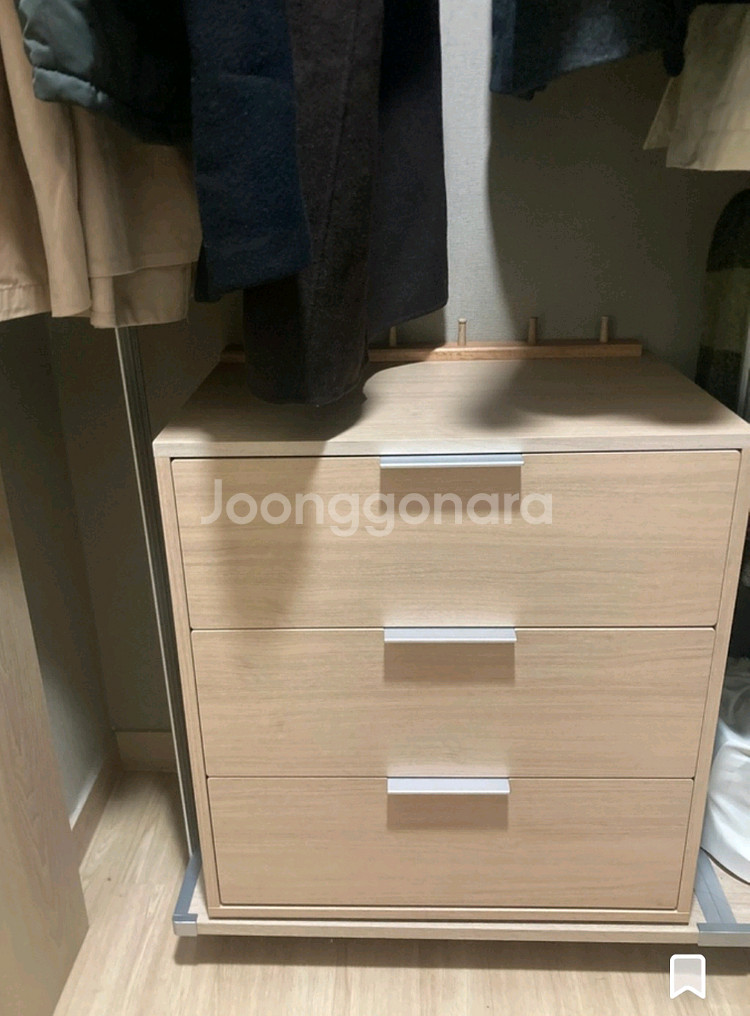 드레스룸 시스템 3단 서랍장 3만원 판매--1