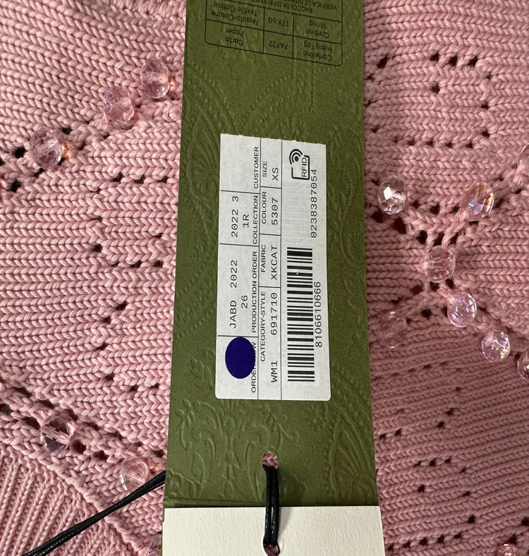 구찌 우먼스 GG 비즈 반팔 니트 ( 44 )--6