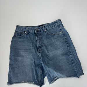 여성 빈티지 워싱 블랙업 데님 하프팬츠