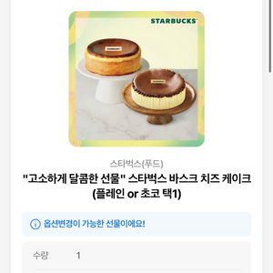 스타벅스 바스크치즈케이크 (배송)