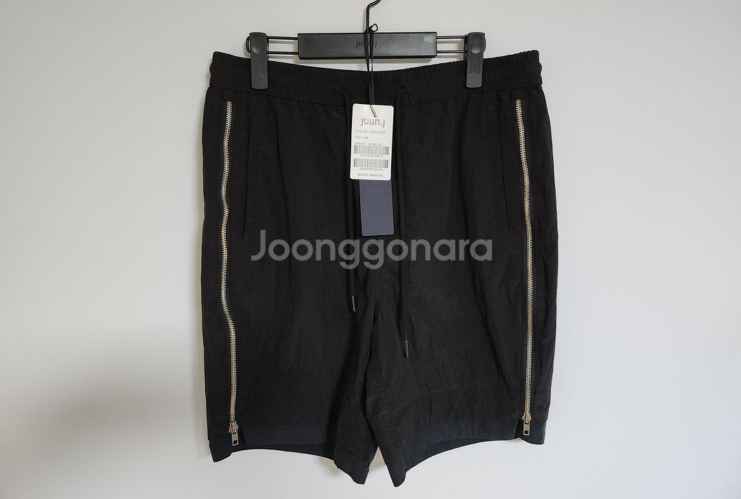 46 준지 블랙 나일론 지퍼 반바지 팬츠 JC2525P--0