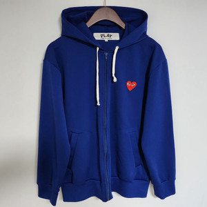 L 꼼데가르송 블루 레드와펜 남성 후드집업 AZ-T17