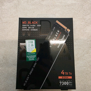 WD 블랙 SN850X NVMe 4TB SSD 미개봉