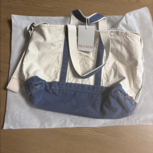 나이스네스25Ss L.LESs캔버스숄더토트백네츄럴새제품