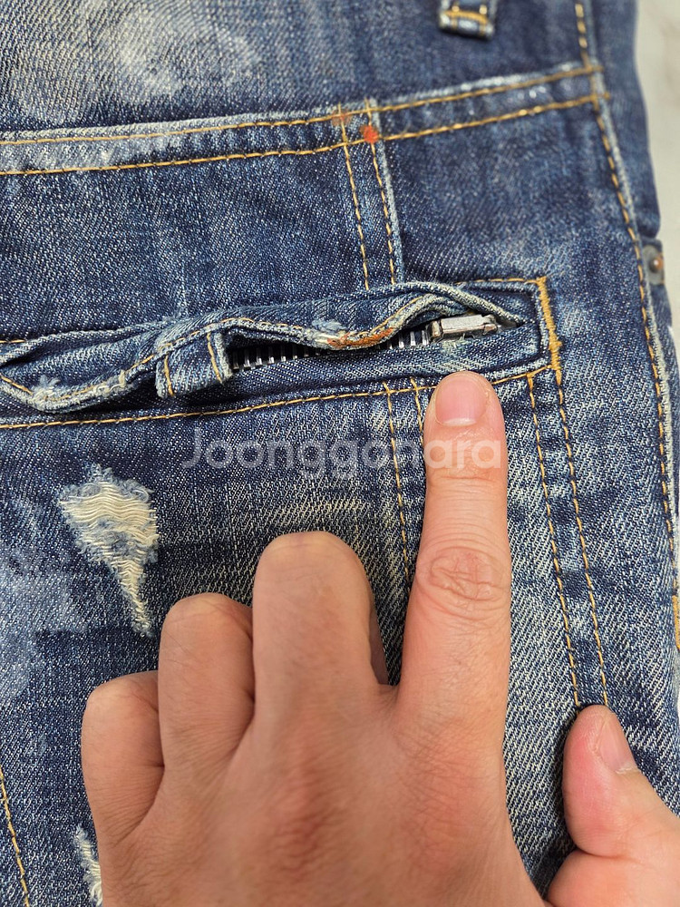 디스퀘어드 콜마이너2 바이커핏 데님팬츠--8