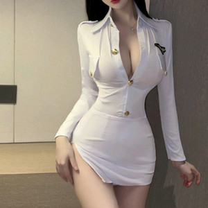 승무원 코스프레 코스튬 올화이트
