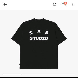 아이앱 스튜디오 티셔츠 블랙 화이트 M XL
