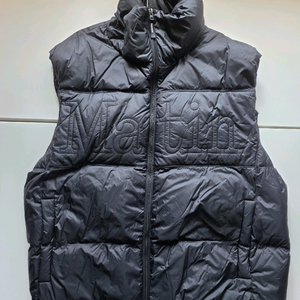 마뗑킴 빅로고 다운 패딩 베스트 블랙 XL