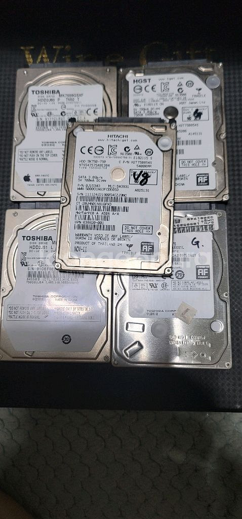 노트북하드 HDD 750기가 5개--0