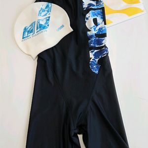 아레나 여성 반신수영복 2벌+수모